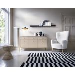 Комод Perfect Моно/Mono 3-дверный с 3 ящиками и золотыми ножками MKSZ154 Беж песочный (PFH-091207)