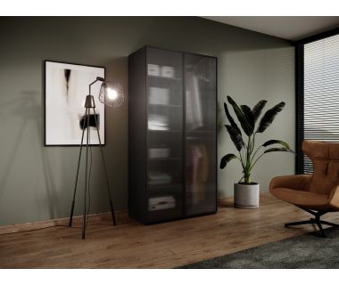 Шкаф для одежды / гардеробный Perfect Сендбокс / Sandbox FLUTES 2-дверный Черный (PFH-091902)