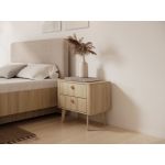 Тумба прикроватная Perfect Вики / Viki 2S с 2 ящиками Дуб баристая (PFH-091411)