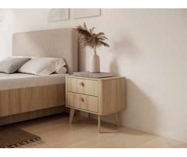 Тумба прикроватная Perfect Вики / Viki 2S с 2 ящиками Дуб баристая (PFH-091411)