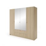 Шкаф для одежды Perfect Вики / Viki 4D2S/213 4-дверный с зеркалом Дуб баристый (PFH-091407)