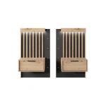 Тумбы прикроватные 2 шт. Perfect Талли / Tally с 2 ящиками 1S/51 Дуб артизан/антрацит (PFH-091098)