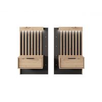 Тумби ліжкові 2 шт. Perfect Таллі / Tally з 2 ящиками 1S/51 Дуб артизан/антрацит (PFH-091098)