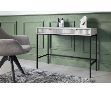 Стіл туалетний Perfect Нова/Nova з 2 ящиками та чорними ніжками T104 Сірий (PFH-091268)