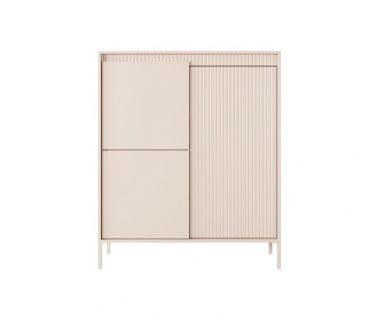 Комод высокий Perfect Сенсо / Senso 3-дверный 3D Беж (PFH-091106)