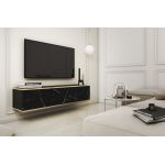 Тумба під телевізор навісна Perfect Оро/Oro 2-дверна RTV135 Чорний мармур роял (PFH-091358)