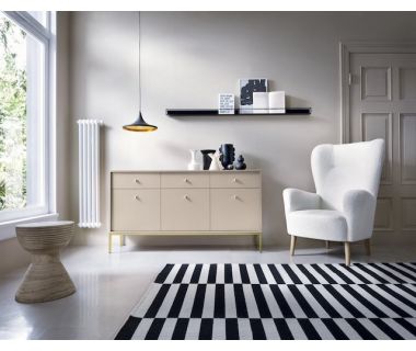 Комод Perfect Моно/Mono 3-дверный с 3 ящиками и золотыми ножками MKSZ154 Беж песочный (PFH-091207)