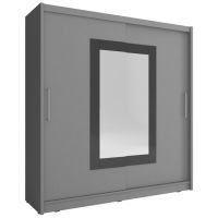 Шафа-купе Вікі II / Wiki II 180 2-дверно з дзеркалом Графіт (PFH-091836)