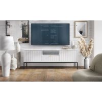 Тумба под телевизор Perfect Новая/Nova 2-дверная с 1 ящиком и черными ножками RTV154 Белый (PFH-091225)