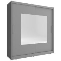 Шкаф-купе Perfect Вики IX / Wiki IX 180 2-дверный с зеркалом Графит (PFH-091842)