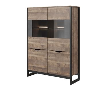 Вітрина низька Perfect Арден / Arden 4-дверна 4D2W/109 Дуб санд гранж/матера (PFH-091065)