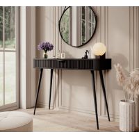 Стол туалетный Perfect Ланте/Lante 1S/100 с 1 ящиком и черными ножками Черный (PFH-091188)