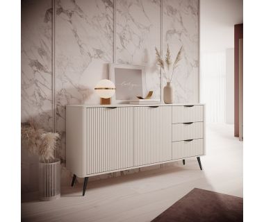 Комод Perfect Ланте/Lante 2-дверний з 3 ящиками та чорними ніжками 2D3S/163 Беж (PFH-091177)