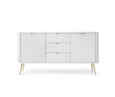 Комод Perfect Зова/Zova 2-дверний з 3 ящиками та золотими ніжками KSZ168 Білий (PFH-091280)