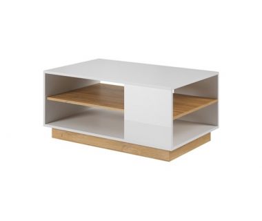 Стол журнальный Perfect Арко / Arco 100 Белый глянец/дуб грандсон (PFH-091035)