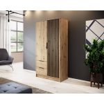 Шафа для одягу Perfect Неллі / Nelly 2D 2-дверна Дуб артизан/чорний (PFH-091847)