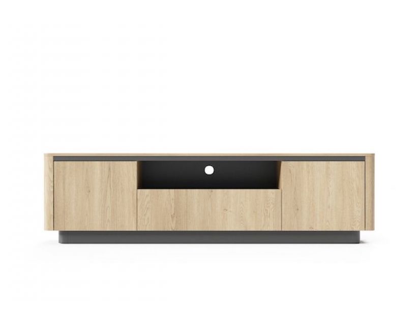 Тумба под ТВ Perfect Торро/Торро 3D/200 3-дверная Дуб кремона/черный (PFH-091417)