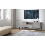 Тумба під телевізор Perfect Нова/Nova 2-дверна з 1 ящиком та чорними ніжками RTV154 Сірий (PFH-091227)