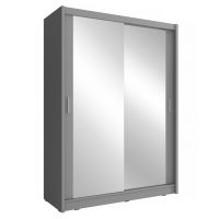 Шкаф-купе Perfect Мая / Maja 150 2-дверный с двойным зеркалом Графит (PFH-091772)