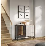 Комод с подсветкой Вичи / Vici KSZ103 1-дверный с 3 ящиками Perfect Польша (PFH-091277)