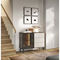 Комод з підсвічуванням Вічі / Vici KSZ103 1-дверний з 3 ящиками Perfect Польща (PFH-091277)