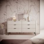 Комод Perfect Ланте/Lante з 6 ящиками та чорними ніжками 6S/163 Беж (PFH-091174)