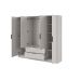 Шафа для одягу Perfect Келлі / Kelly 4D 4-дверна Кашемір (PFH-091883)