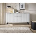 Комод Perfect Зова/Zova 2-дверний з 3 ящиками та чорними ніжками KSZ168 Білий (PFH-091279)