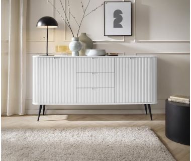 Комод Perfect Зова/Zova 2-дверный с 3 ящиками и черными ножками KSZ168 Белый (PFH-091279)