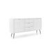 Комод Perfect Зова/Zova 2-дверний з 3 ящиками та чорними ніжками KSZ168 Білий (PFH-091279)