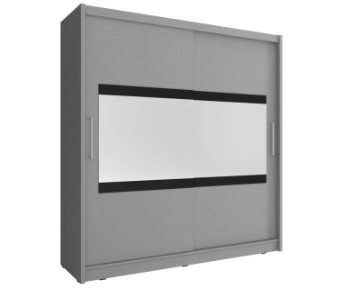 Шкаф-купе Perfect Мая IV / Maja IV 180 2-дверная с зеркалом Графит (PFH-091808)