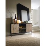 Комод з підсвічуванням Perfect Сенто / Sento K154 3-дверний Чорний/дуб вотан (PFH-091488)