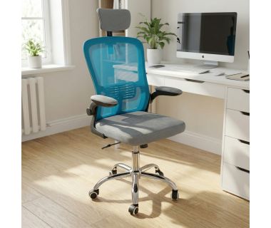 Крісло комп'ютерне дитяче Perfect OC - 8970m Сірий/блакитний (PFH-092060)