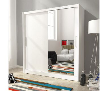 Шкаф-купе Perfect Мая I/Maja I 180 2-дверный с зеркалом Белый (PFH-091778)