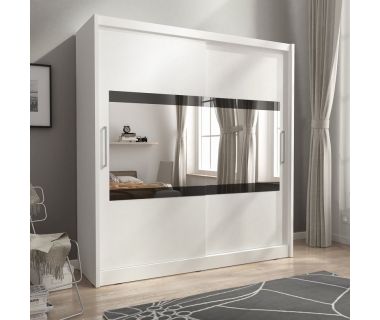 Шкаф-купе Perfect Мая IV / Maja IV 200 2-дверный с зеркалом Белый (PFH-091810)