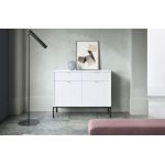 Комод Perfect Нова/Nova 2-дверний з 2 ящиками та чорними ніжками KSZ104 Білий (PFH-091216)