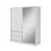 Шкаф полукупе Perfect Сара/Sara 180 3-дверный с зеркалом Белый (PFH-091743)