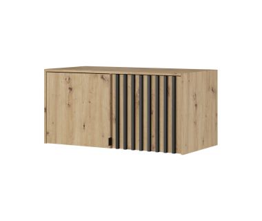 Тумба-надставка Perfect Нелли / Nelly 2D 2-дверная Дуб артизан/черный (PFH-091913)