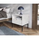Тумба нічна Perfect Нова/Nova з 1 ящиком і чорними ніжками S54 Білий (PFH-091260)