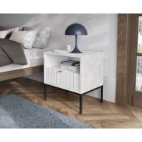 Тумба нічна Perfect Нова/Nova з 1 ящиком і чорними ніжками S54 Білий (PFH-091260)