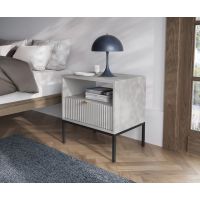 Тумба нічна Perfect Нова/Nova з 1 ящиком і чорними ніжками S54 Сірий (PFH-091258)