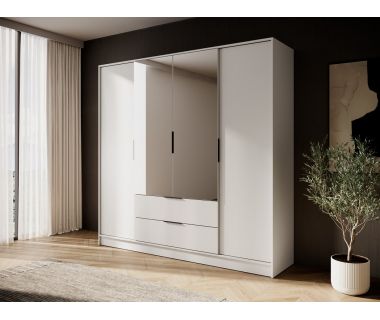 Шафа для одягу Perfect Келлі / Kelly 4DL 4-дверна з дзеркалом Кашемір (PFH-091886)