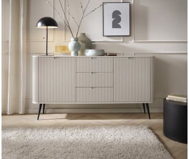 Комод Perfect Зова/Zova 2-дверный с 3 ящиками и черными ножками KSZ168 Кашемир (PFH-091281)