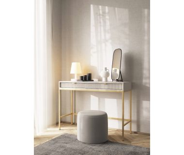 Стіл туалетний Perfect Нова/Nova з 2 ящиками та золотими ніжками T104 Кашемір (PFH-091271)