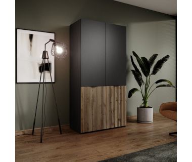 Шкаф для одежды Perfect Сендбокс / Sandbox SENTO 2-дверный Черный (PFH-091909)