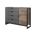 Комод Perfect Арден/Arden 1-дверный с 4 ящиками 1D4S/138 Дуб санд гранж/матера (PFH-091066)