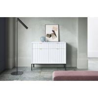 Комод Perfect Нова/Nova 2-дверний з 2 ящиками та чорними ніжками KSZ104 Білий (PFH-091216)