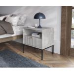 Тумба нічна Perfect Нова/Nova з 1 ящиком і чорними ніжками S54 Сірий (PFH-091258)