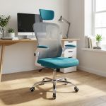 Кресло вращающееся компьютерное/детское OC-8970W Perfect Украина Серый/голубой (PFH-092061)