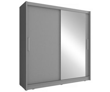 Шкаф-купе Perfect Мая I / Maja I 200 2-дверный с зеркалом Графит (PFH-091781)